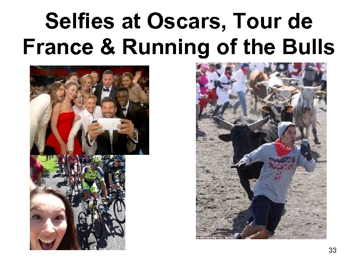 Selfies at Oscars, Tour de France & Running of the Bulls 33 