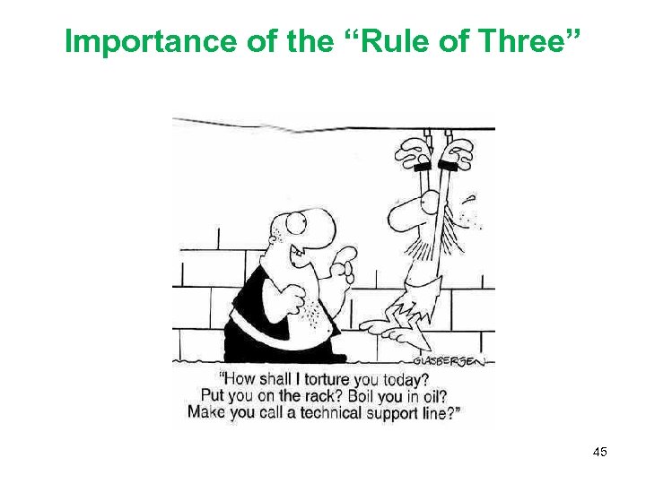 Importance of the “Rule of Three” 45 