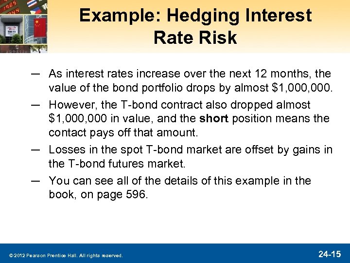Example: Hedging Interest Rate Risk ─ As interest rates increase over the next 12