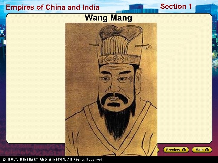 Empires of China and India Wang Mang Section 1 