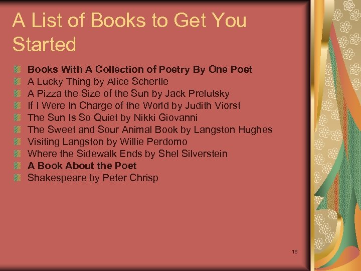 A List of Books to Get You Started Books With A Collection of Poetry