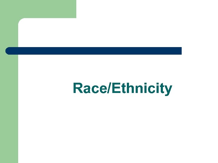 Race/Ethnicity 