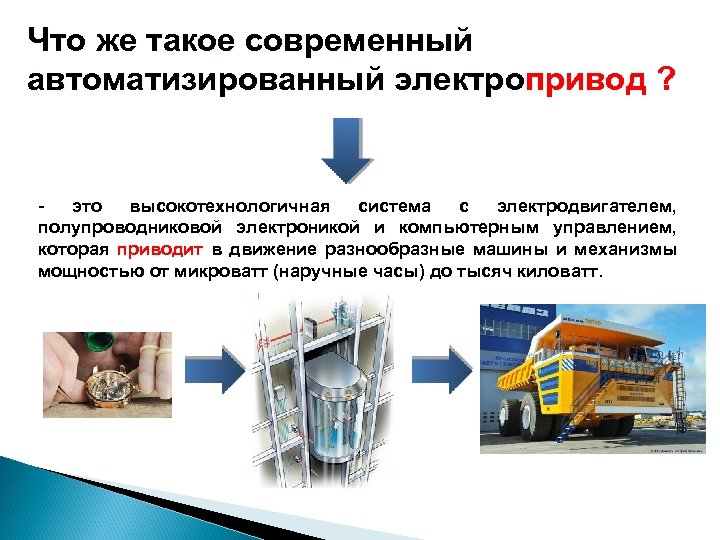 Что же такое современный автоматизированный электропривод ? - это высокотехнологичная система с электродвигателем, полупроводниковой