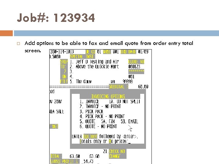 Job#: 123934 Add options to be able to fax and email quote from order
