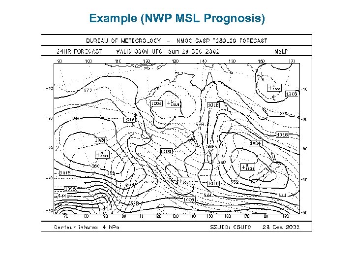 Example (NWP MSL Prognosis) 