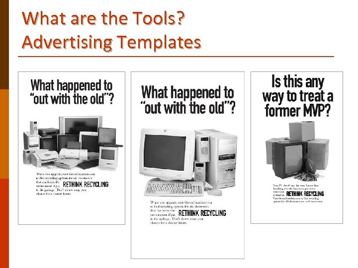 What are the Tools? Advertising Templates 