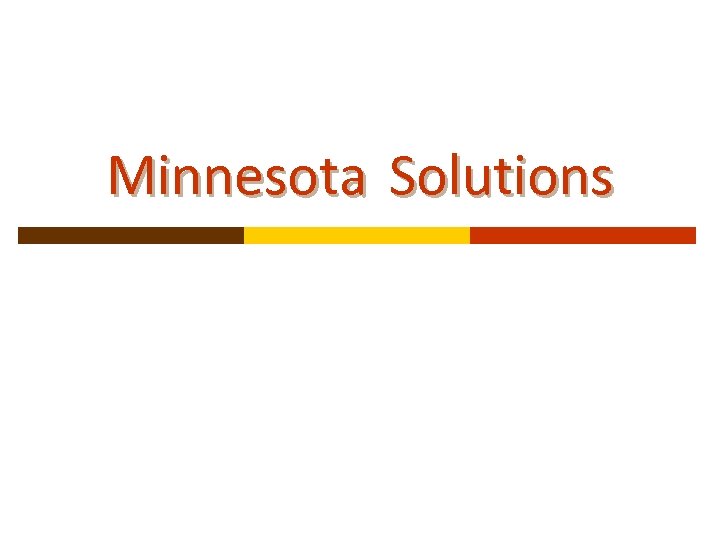 Minnesota Solutions 