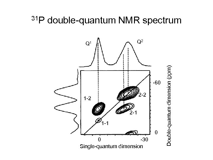 double-quantum NMR spectrum Q 2 Q 1 -60 2 -2 1 -2 2 -1