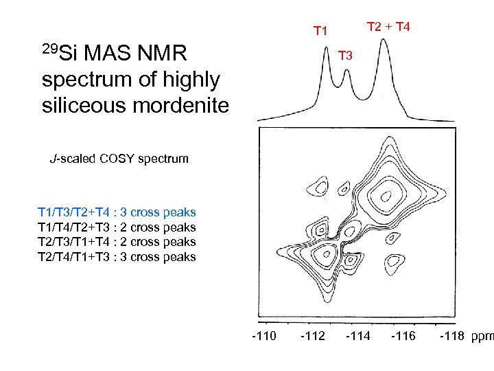 T 2 + T 4 T 1 29 Si MAS NMR spectrum of highly