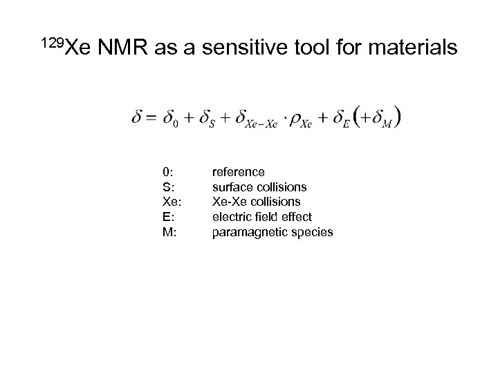 129 Xe NMR as a sensitive tool for materials 0: S: Xe: E: M: