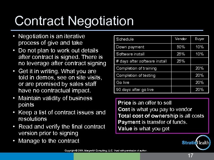 Contract Negotiation • Negotiation is an iterative process of give and take • Do