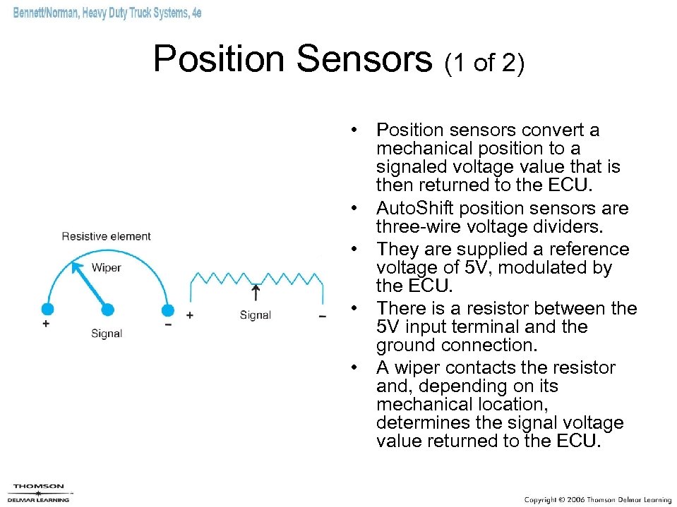 Position Sensors (1 of 2) • Position sensors convert a mechanical position to a