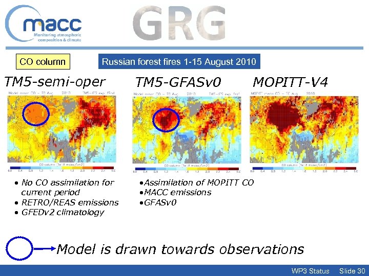 CO column Russian forest fires 1 -15 August 2010 TM 5 -semi-oper • No