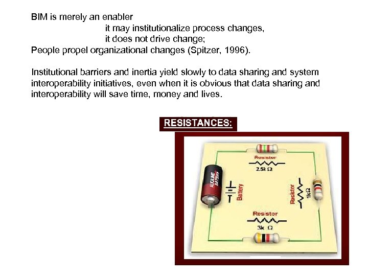 BIM is merely an enabler it may institutionalize process changes, it does not drive