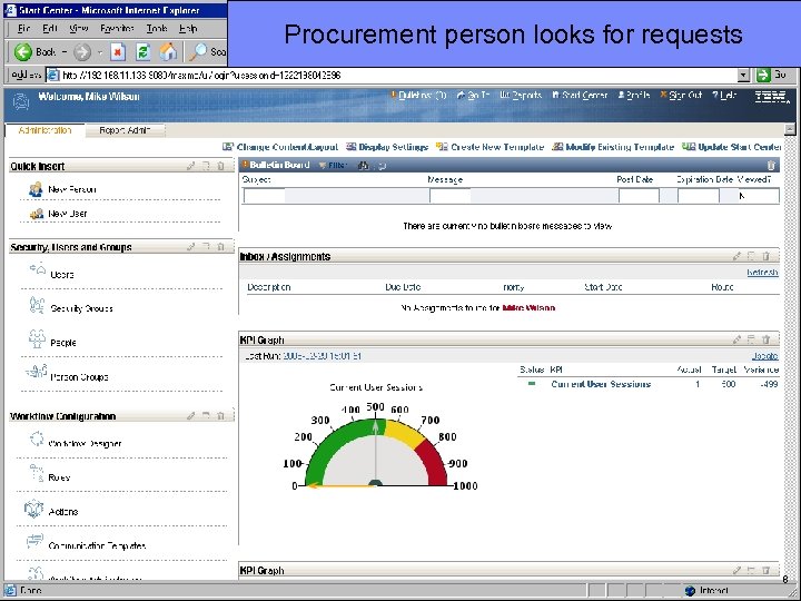 IBM Software Group Procurement person looks for requests 8 