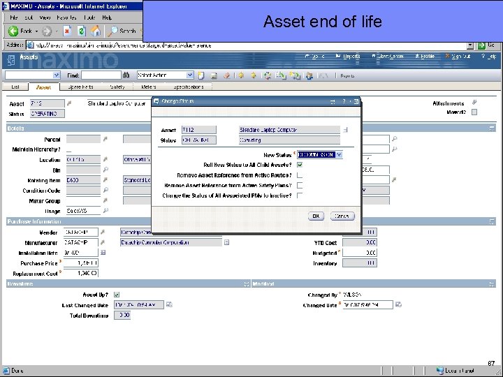 IBM Software Group Asset end of life 87 