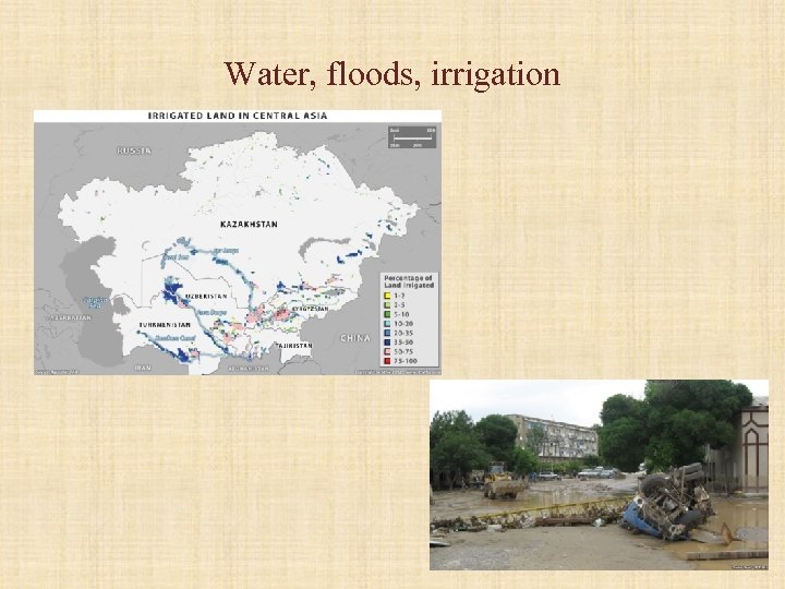 Water, floods, irrigation 