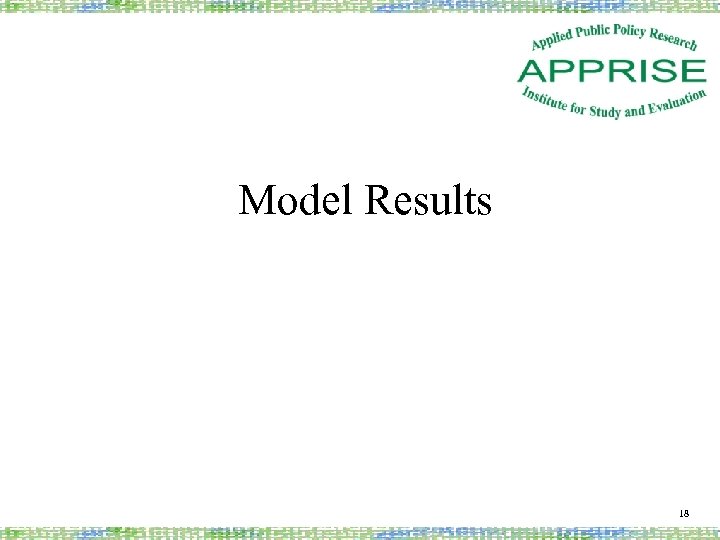 Model Results 18 
