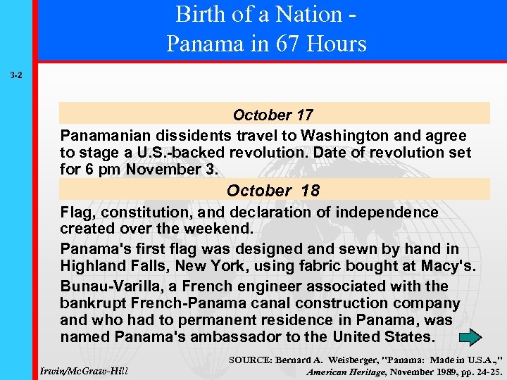 Birth of a Nation Panama in 67 Hours 3 -2 October 17 Panamanian dissidents