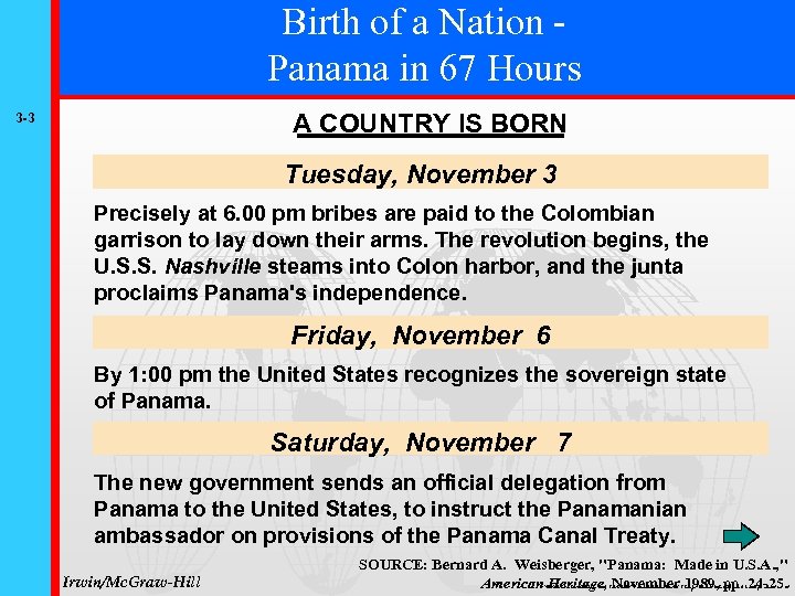 Birth of a Nation Panama in 67 Hours A COUNTRY IS BORN 3 -3