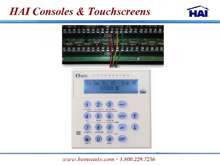 HAI Consoles & Touchscreens 
