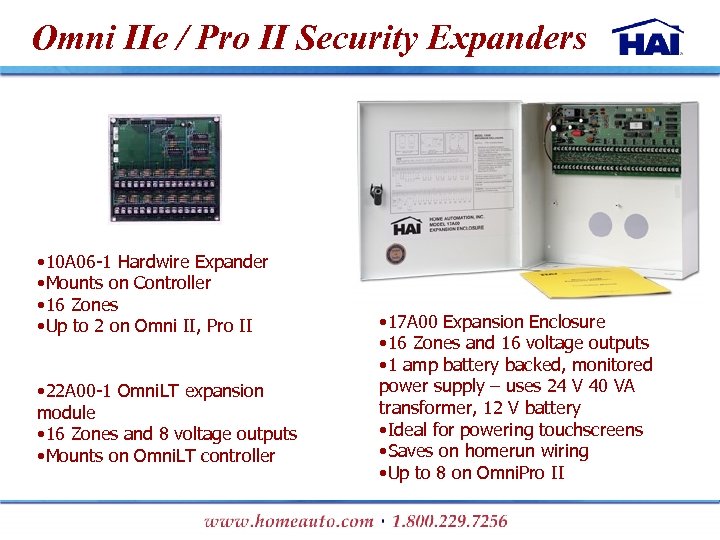 Omni IIe / Pro II Security Expanders • 10 A 06 -1 Hardwire Expander