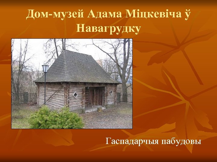 Дом-музей Адама Міцкевіча ў Навагрудку Гаспадарчыя пабудовы 