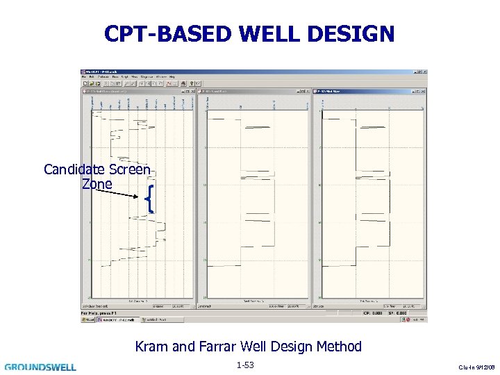 CPT-BASED WELL DESIGN Candidate Screen Zone Kram and Farrar Well Design Method 1 -53