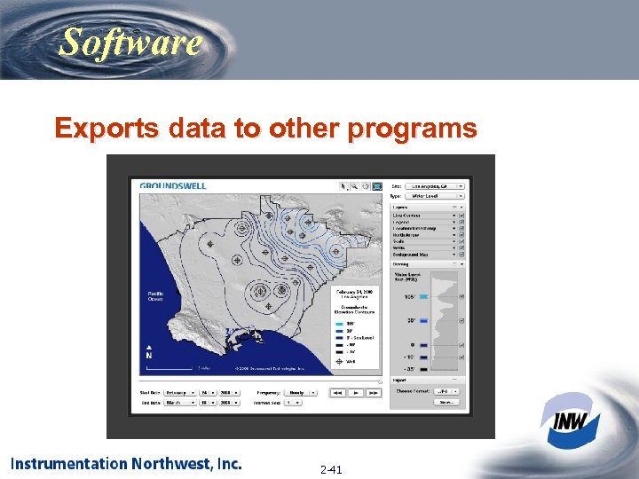 Software Exports data to other programs 2 -41 