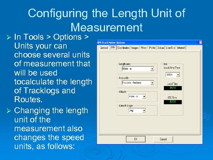 Configuring the Length Unit of Measurement In Tools > Options > Units your can