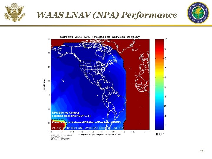 WAAS LNAV (NPA) Performance 45 