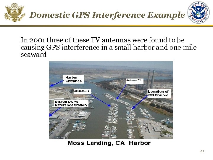 Domestic GPS Interference Example In 2001 three of these TV antennas were found to