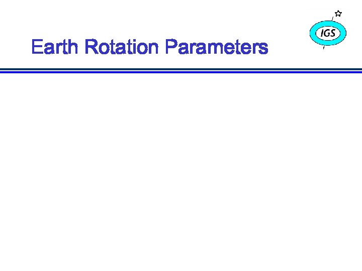 Earth Rotation Parameters 