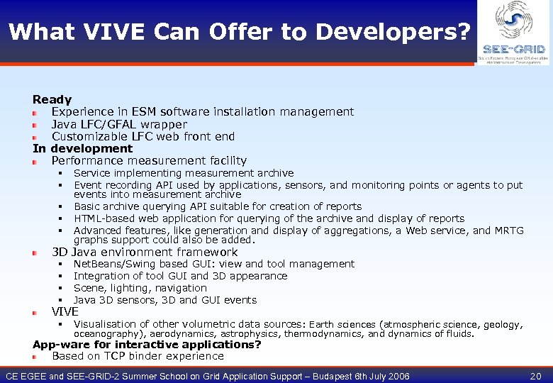 What VIVE Can Offer to Developers? Ready Experience in ESM software installation management Java