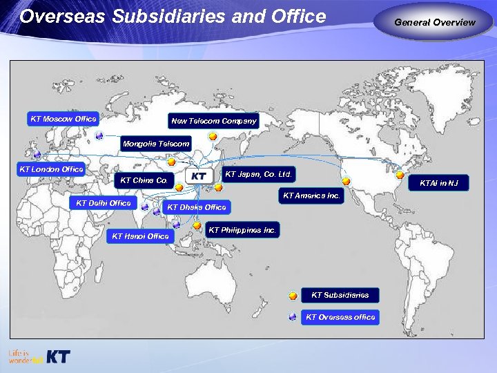 Overseas Subsidiaries and Office KT Moscow Office General Overview New Telecom Company Mongolia Telecom