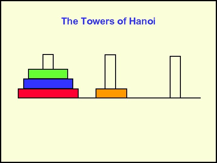 The Towers of Hanoi 