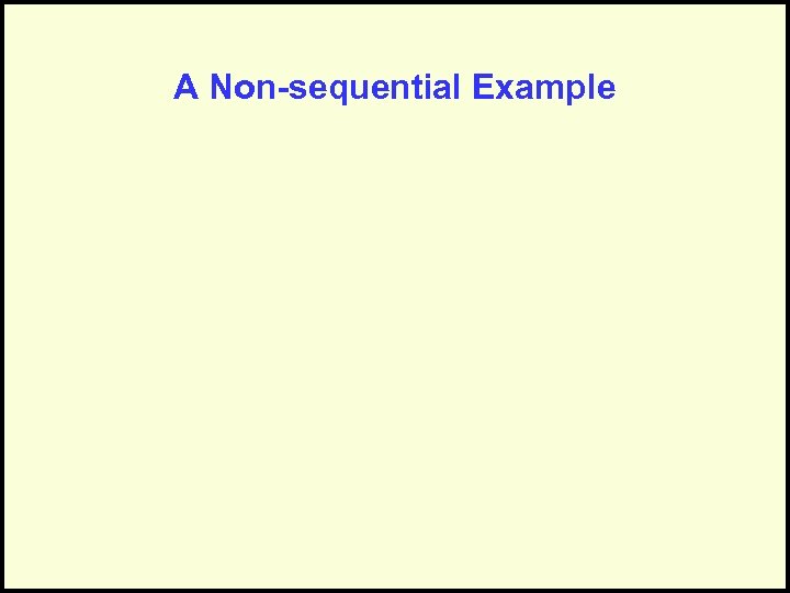 A Non-sequential Example 