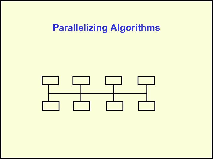 Parallelizing Algorithms 