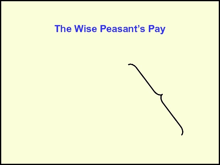 The Wise Peasant’s Pay 