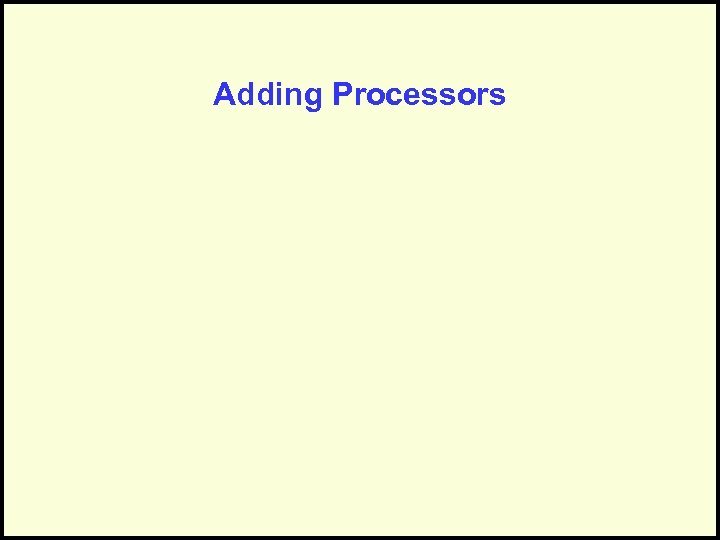 Adding Processors 