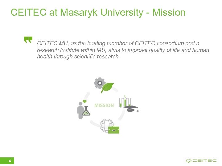 CEITEC at Masaryk University - Mission CEITEC MU, as the leading member of CEITEC