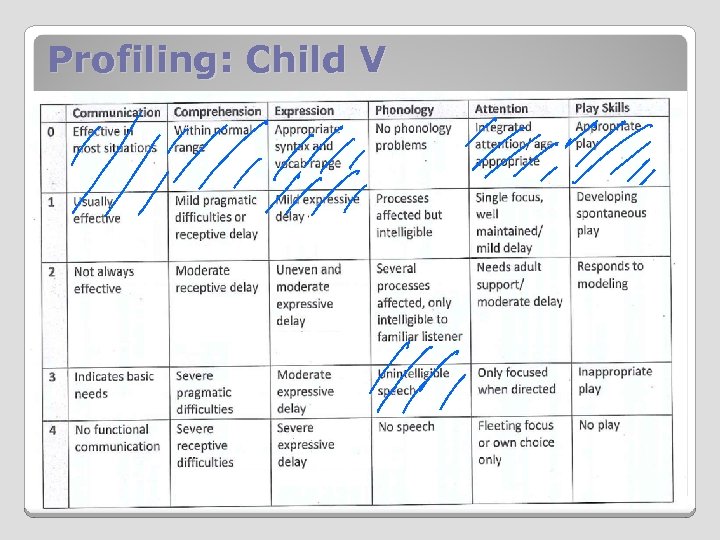 Profiling: Child V 