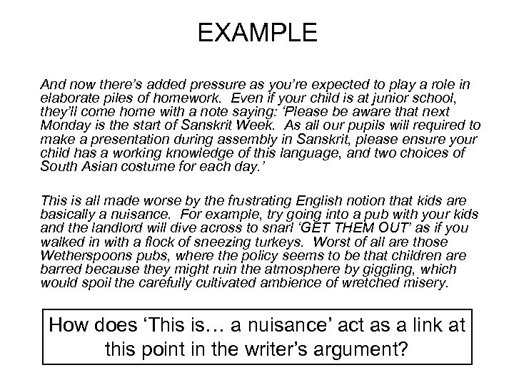 EXAMPLE And now there’s added pressure as you’re expected to play a role in
