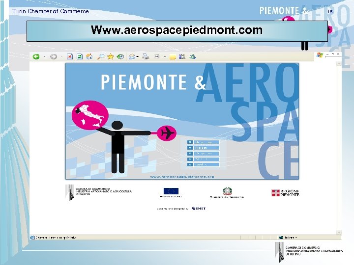 Turin Chamber of Commerce 15 Www. aerospacepiedmont. com 
