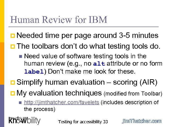 Human Review for IBM p Needed time per page around 3 -5 minutes p