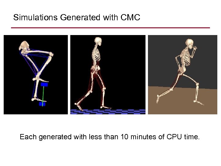 Simulations Generated with CMC Each generated with less than 10 minutes of CPU time.