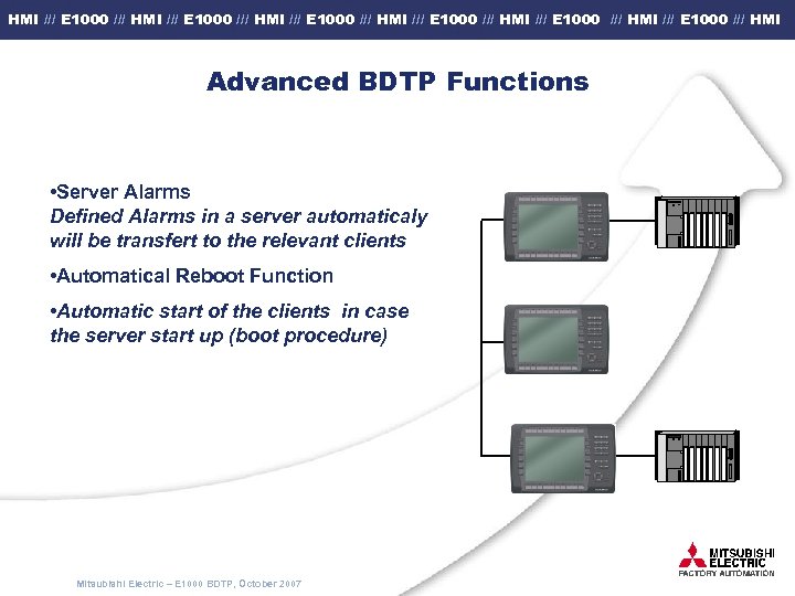 HMI /// E 1000 /// HMI /// E 1000 /// HMI Advanced BDTP Functions