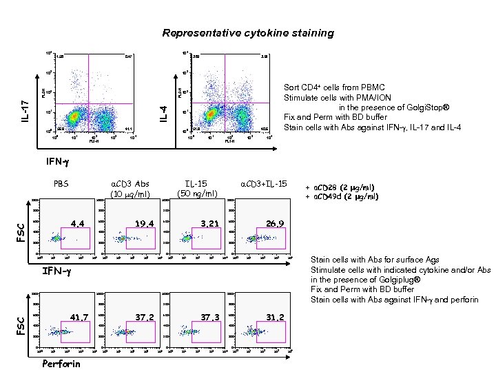 Representative cytokine staining 3 10 2 10 1 10 0 10 41. 1 0