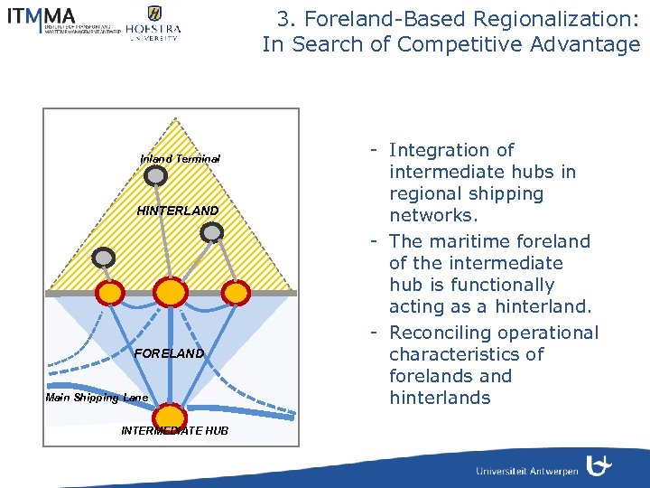 3. Foreland-Based Regionalization: In Search of Competitive Advantage Inland Terminal HINTERLAND FORELAND Main Shipping