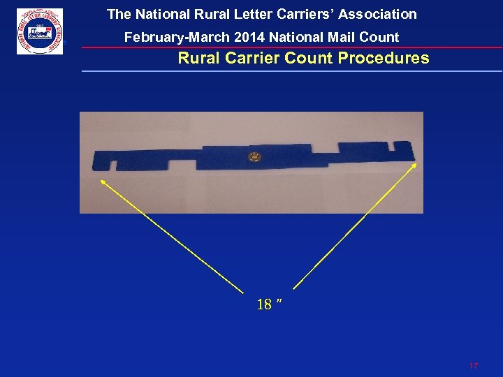 The National Rural Letter Carriers’ Association February-March 2014 National Mail Count Rural Carrier Count